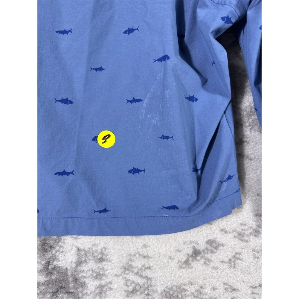 Under Armour Shorts Mens Size‎ 40 Blue Fish Print Performance Golf Preppy Casual